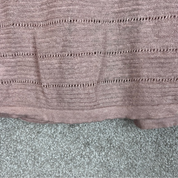 Cynthia Rowley Cardigan Womens Medium Pink Linen Long Sleeve Open Front- 1959* - Picture 11 of 11